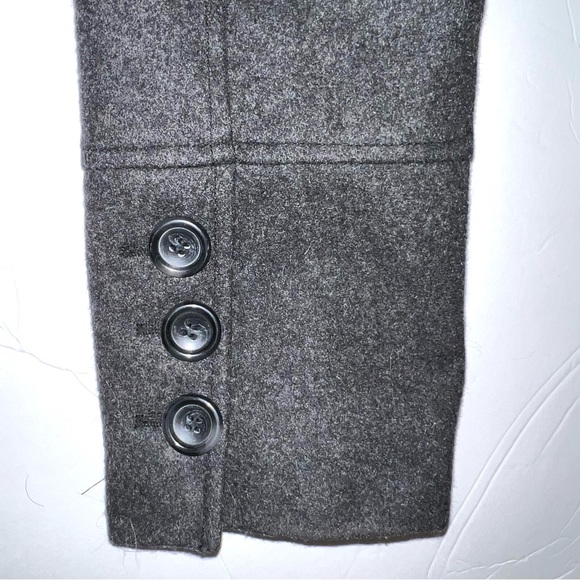 Guess size M charcoal gray wool blend double breasted mid length lined Pea Coat - Picture 11 of 16